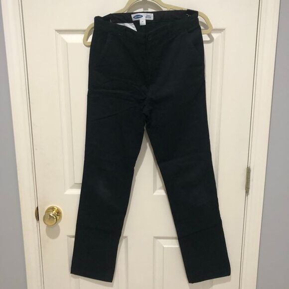 Old Navy Boys Black Skinny Pants with Built-In Flex Adjustable Waist Size 16 - Picture 1 of 8